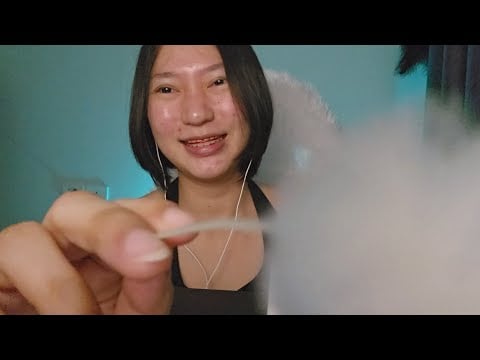 ASMR Fluffy Ear Cleaning ขนฟูแคะหู กระซิบเม้ามอย อยู่เป็นเพื่อนเธอเองนะ 🩵