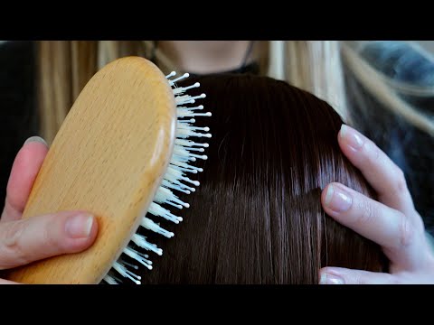 ASMR Soothing Hair Brushing and Hair Play (Rainy Day, No Talking)