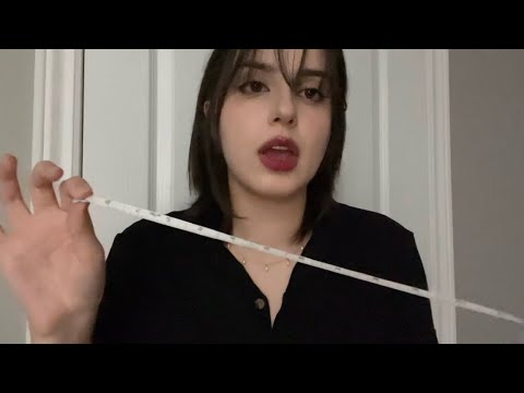asmr measuring your face and body