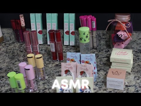 ASMR | Mostrando PRODUTOS NOVOS da minha LOJA! muitos sons relaxantes!