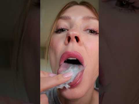 Trying blue cotton candy! 👅💙 #asmreating #asmr #asmrfood