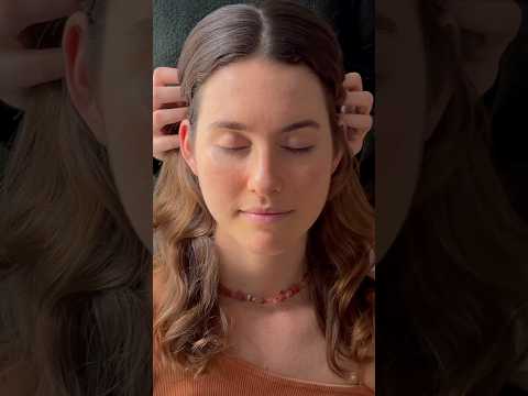asmr gentle touch and hair play with cracking fire place sounds 😴