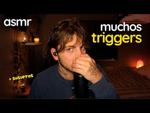 asmr MUCHOS TRIGGERS y SUSURROS antes de que DUERMAS