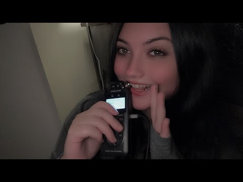 ASMR kisses, mic biting, inaudible whispers, positive affirmations for sleep 😴 