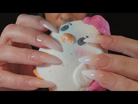 ASMR Aggressive Gritty Scratching | Destroying Bath Bombs | No Talking | Long Nails