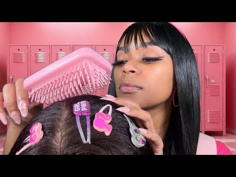 ASMR |🩷Girl Who Is Secretly OBSESSED With You Plays With Your Hair In School | The Origin Story