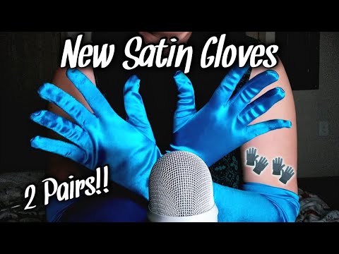 NEW SATIN GLOVES 🧤 Visual ASMR 🌸 Soft Spoken 🤫 Examining & Plastic Crinkles