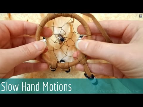 ASMR Soft spoken/Whispering - Fluffy Dream Catcher  (Slow Hand Motions)