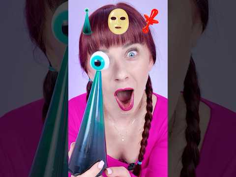 ASMR Blue Honey Eyeball, Jelly Mask, Red Pop Candy #asmr #mukbang