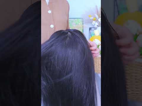 hair care asmr and hair play