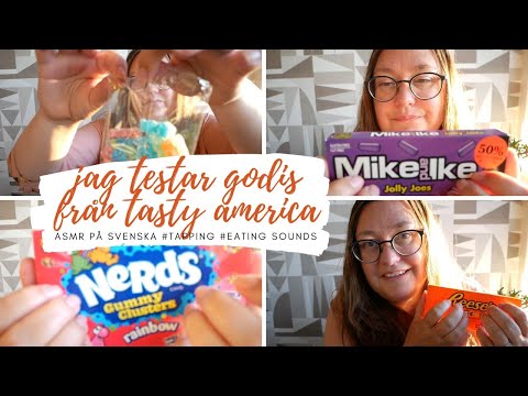 ASMR: Jag testar amerikanskt godis 🍬