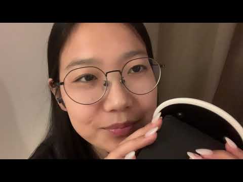 ASMR slightly tongue fluttering and wipe your eyes