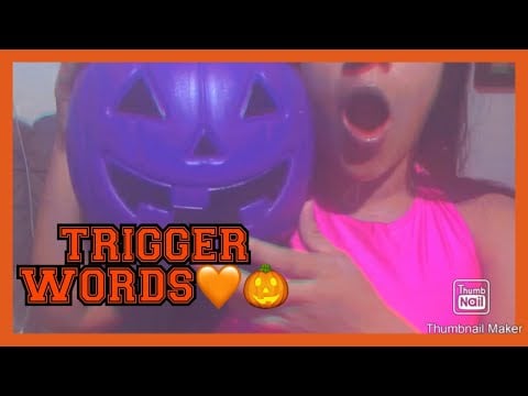 ASMR- HALLOWEEN TRIGGER WORDS WITH HAND MOVEMENTS || CLOUD PINK ASMR