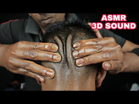 Heavy Oil ASMR Relaxing Head Massage With Satisfying 3d Scratching Sound | Neck And Ear Cracking