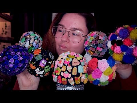 ASMR Med alla mina pyntade mickskydd 💜 Vilken är din favorit?