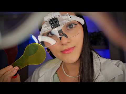 ASMR EXAME DE VISTA Completo e Realista ✨️ROLEPLAY MÉDICO