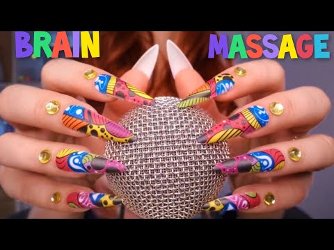 ASMR BRAIN MASSAGE 🌟 Mic Scratching, Tapping, Sponges Triggers, Crinckle Sounds, Crunchy Sounds
