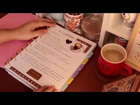 (ASMR) Decorando meu Livro de Receitas 📖👩🏻‍🍳