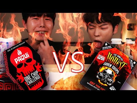 원칩 VS 호주산 원칩! 챌린지 먹방|게스트,리뷰|Fire Paqui One Chip Challenge Eating Show, MUKBANG [SIO ASMR 시오]