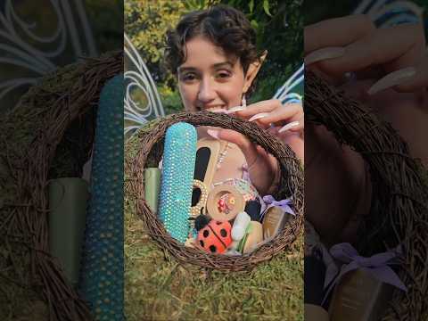 What's In My Bag 🌸 As a Garden Hairstylist 🧚‍♀️ #asmr #asmrhaircut #woodentoys #fairy
