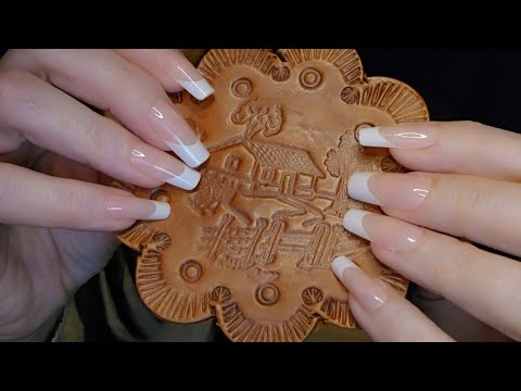 ASMR Textured Leather Scratching | No Talking | Long Nails 