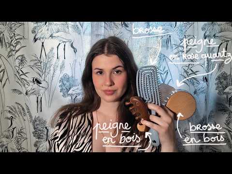 ASMR - Je te brosse les cheveux en douceur avec 4 brosses ✨soft spoken