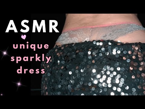 ✨ASMR | Sparkly sequin dress & Lace | fabric scratching sounds | No Talking