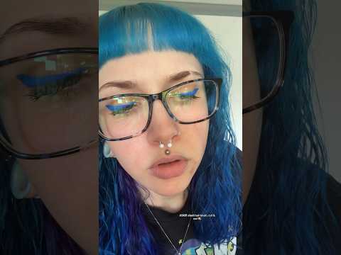 ASMR silent hair brush, cut & curl 💇‍♀️ #asmr #shorts