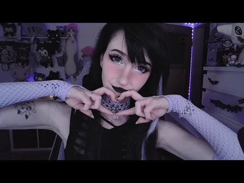 LIVE ASMR Goth Girl Smooches and tingly Tingles 😴 !socials