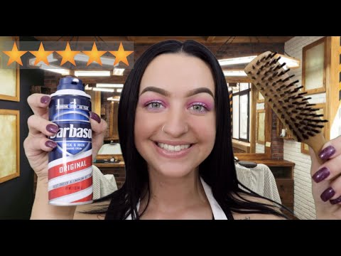 [ASMR] Best Reviewed Barbershop RP (men's shave & haircut)