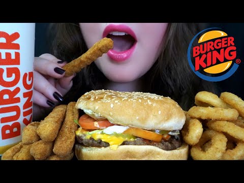 ASMR Burger King 👑 WHOPPER, Onion Rings, Chicken Fries, & Coke [EATING SOUNDS]
