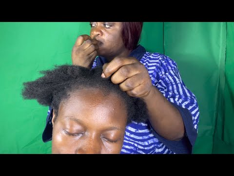 ASMR✨SOFT WHISPERING SCALP SCRATCHING AND VITAMIN E OIL APPLICATION ON MY COUSIN HAIR