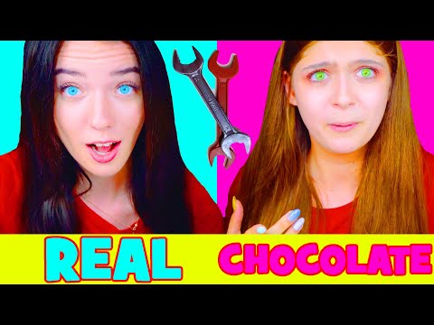 ASMR Chocolate Food VS Real Food Eating Sounds Mukbang