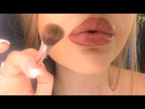 ASMR FACE BRUSHING WITH STIPPLING,BOOPING, ETC