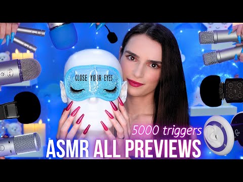 ASMR Preview Compilation 💙 5000+ TRIGGERS for SLEEP 😴 Scratching , Tapping , Massage etc| No Talking