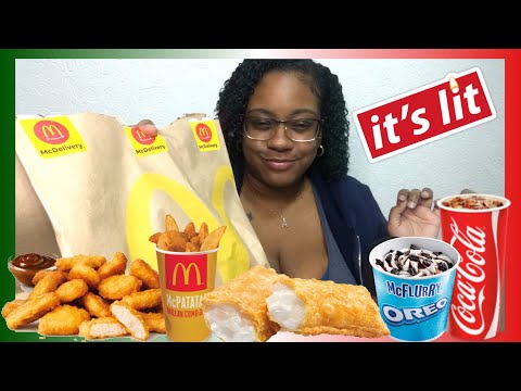 ASMR McDonalds MUKBANG in Mexico  💚🤍♥️ (Eating Sounds)