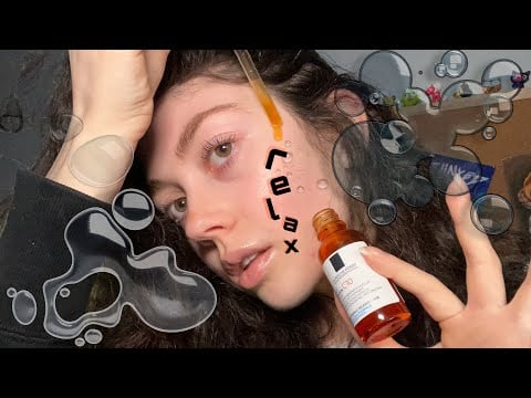 aSmR | Doing Your Nighttime Skincare With Layered Mouth Sounds 🫧