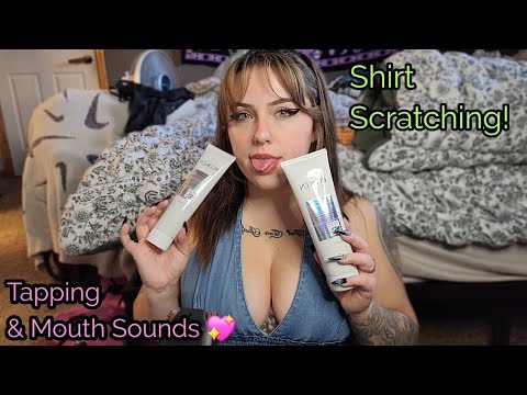 ASMR- Tapping, Shirt Scratching & Mouth Sounds 💖