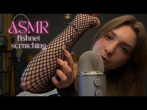 ASMR • fishnet scratching 🖤 soo relaxing! ✨