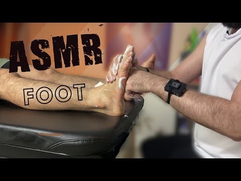 ASMR Massage Foot (Foot and calf massage with a stick)