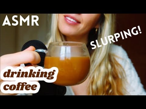 ASMR Drinking A COFFEE... SLURPING! GULPING! 마시는 커피 후루룩 꿀꺽 꿀꺽