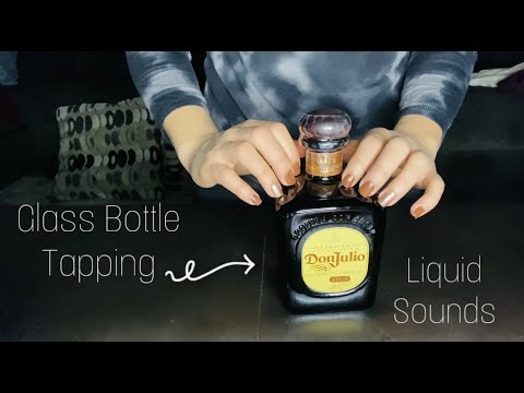 ASMR| Glass Bottle Tapping | Liquid Sounds| No talking