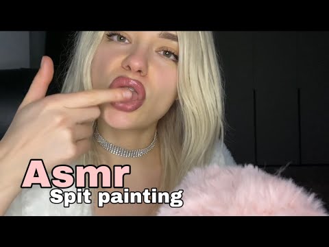 Asmr - fast and aggressive spit painting no talking