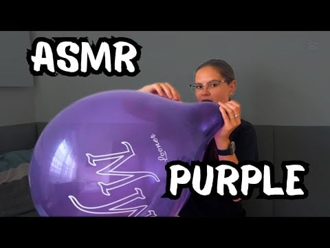  ASMR Clear Red & Purple Balloon Inflation 🎈 Slow Stretching & Squeaky Sounds