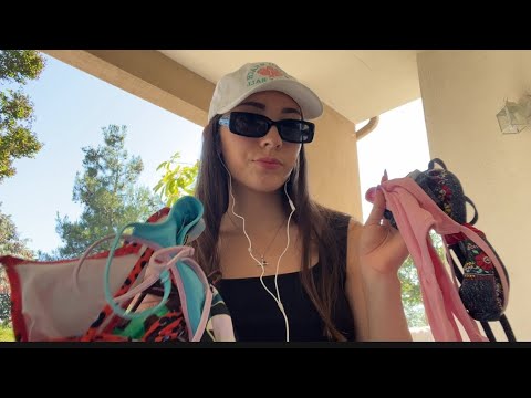 ASMR: getting you ready for the beach ☀️💝🌊 (soft spoken, lofi, outside)