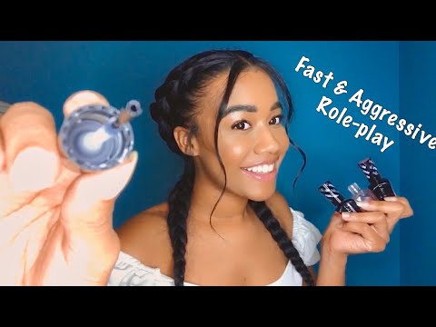 ASMR Fast and Aggressive Doing your Nails role-play + mouth sounds