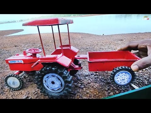 mini swaraj Tractor Abergine load stuck in mud help mini john deere Tractor jcb