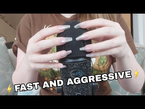 Fast and Aggressive Foam Mic Scratching ASMR