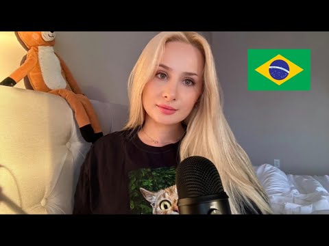 ASMR Speaking Portuguese Ramble (practicing)