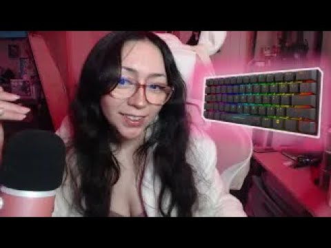 ASMR Typing and Whispering (keyboard sounds, mouse clicking soft whispering)